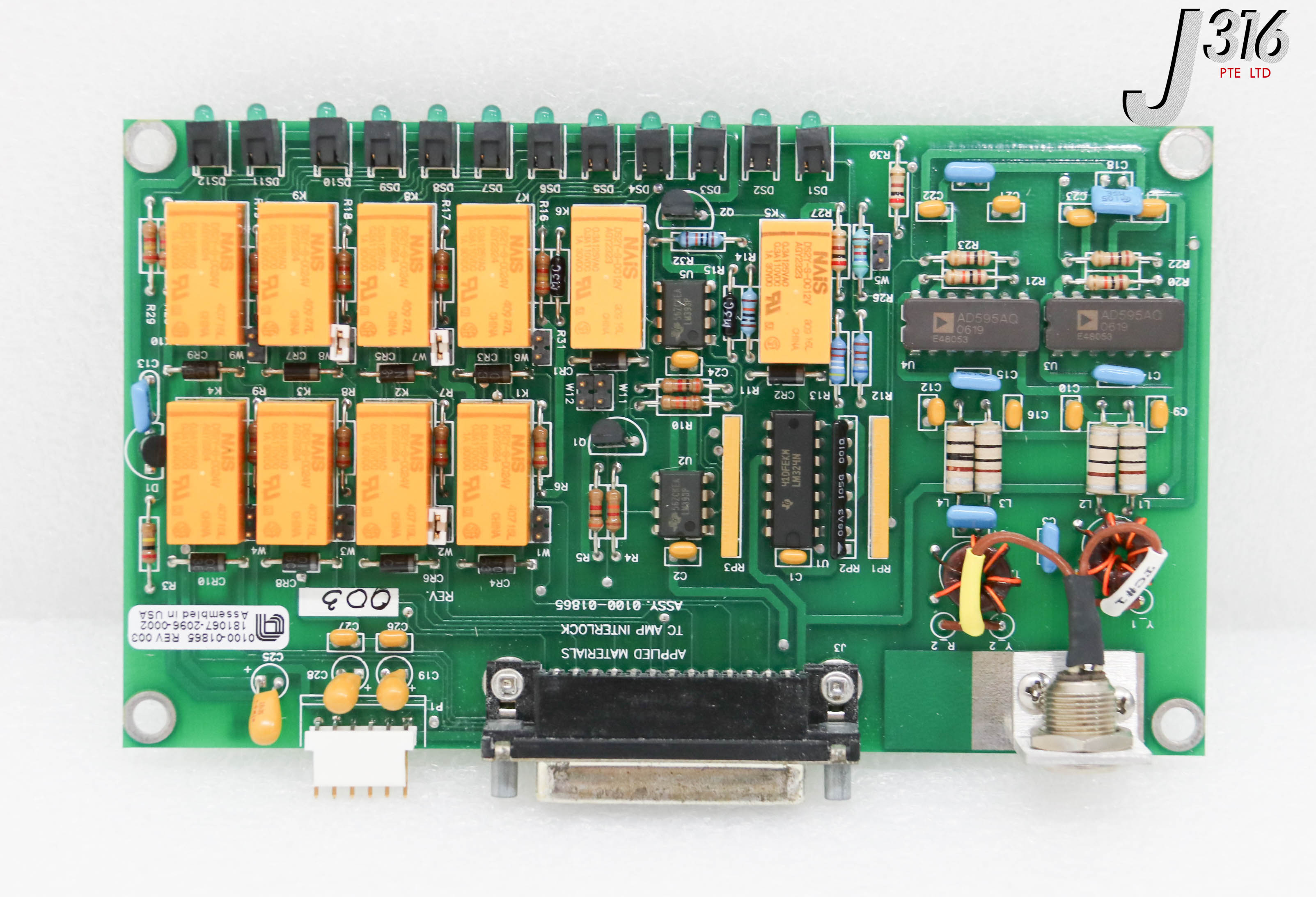 C3364 APPLIED MATERIALS PCB ASSY, TC AMP INTERLOCK 0100-01865 – J316Gallery