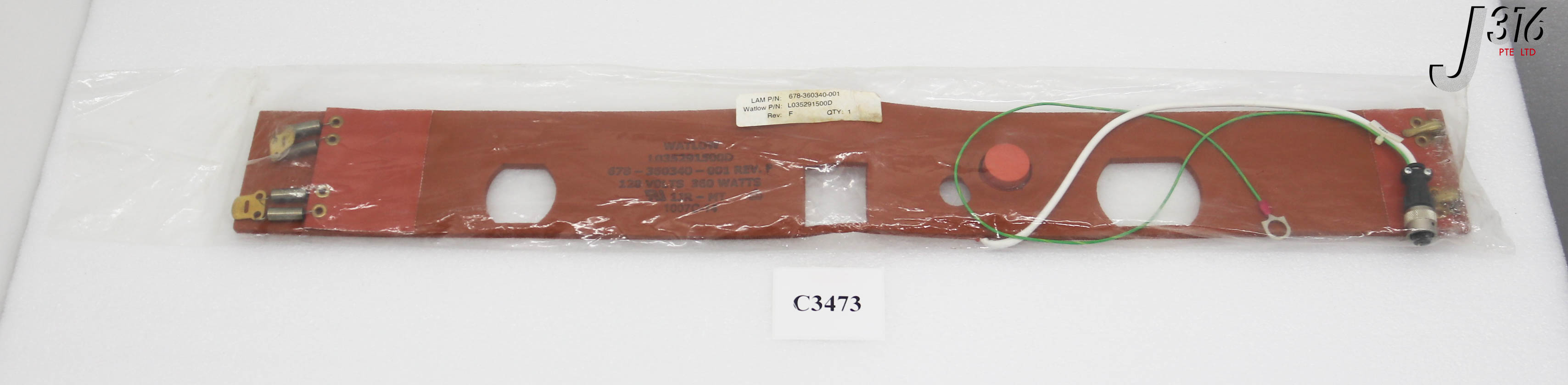C3473 LAM RESEARCH HEATER, 1300 LS TURBO PUMP, WATLOW L035291500D (NEW) 678-360340-001