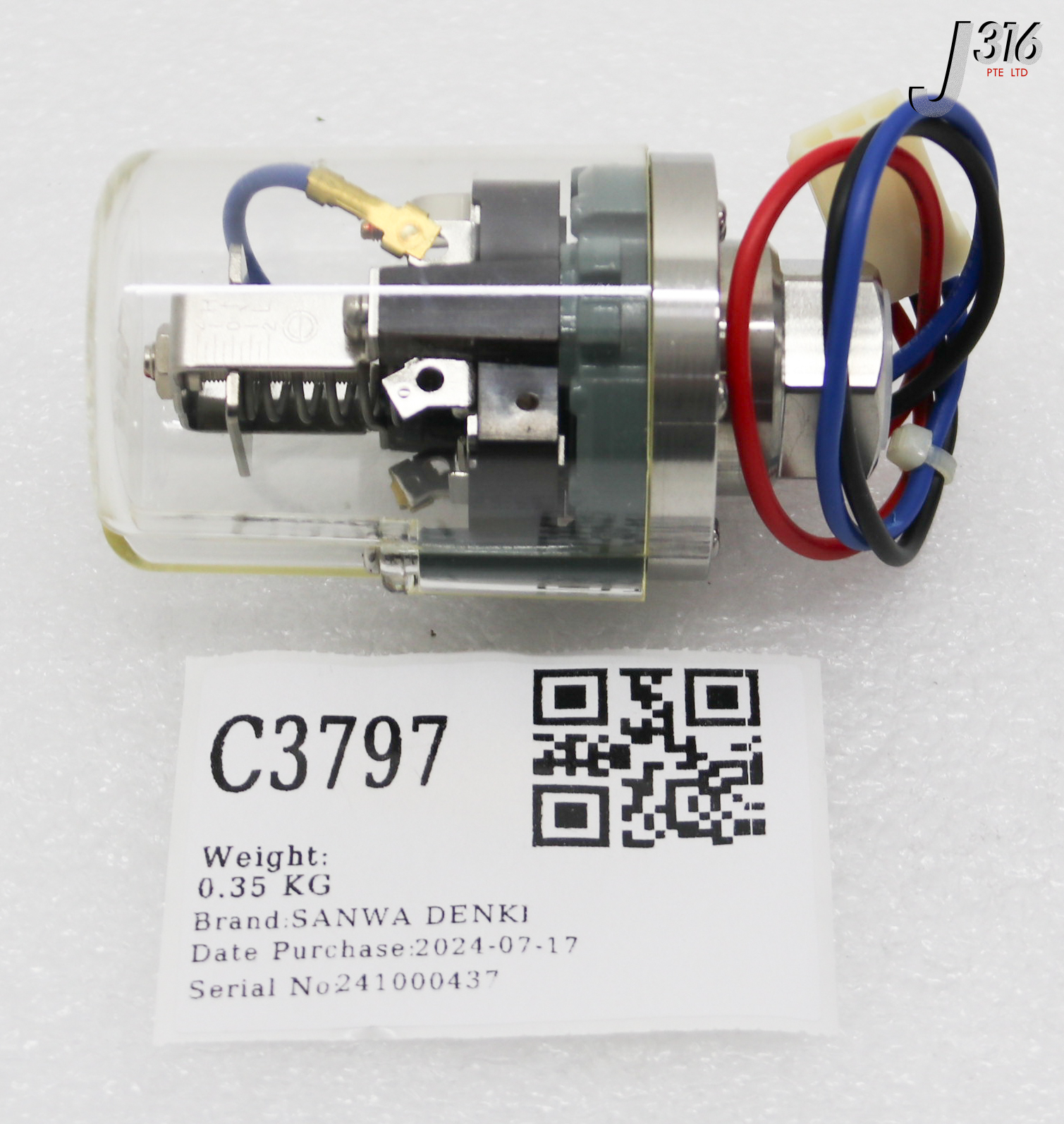 C3797 SANWA DENKI VACUUM SWITCH, ON: 710mmHg 94.7kPA OFF: 660mmHg 88kPa (NEW) SVS-1S