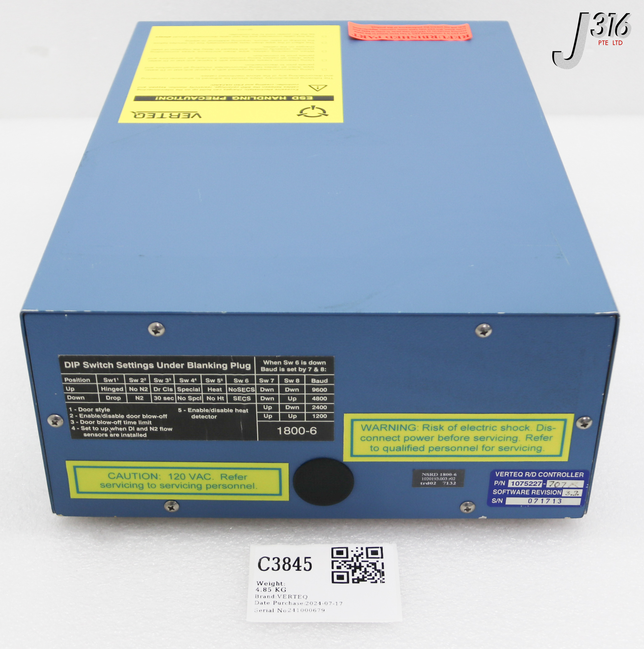 C3845 VERTEQ R/D CONTROLLER (REFURB) 1075227-707