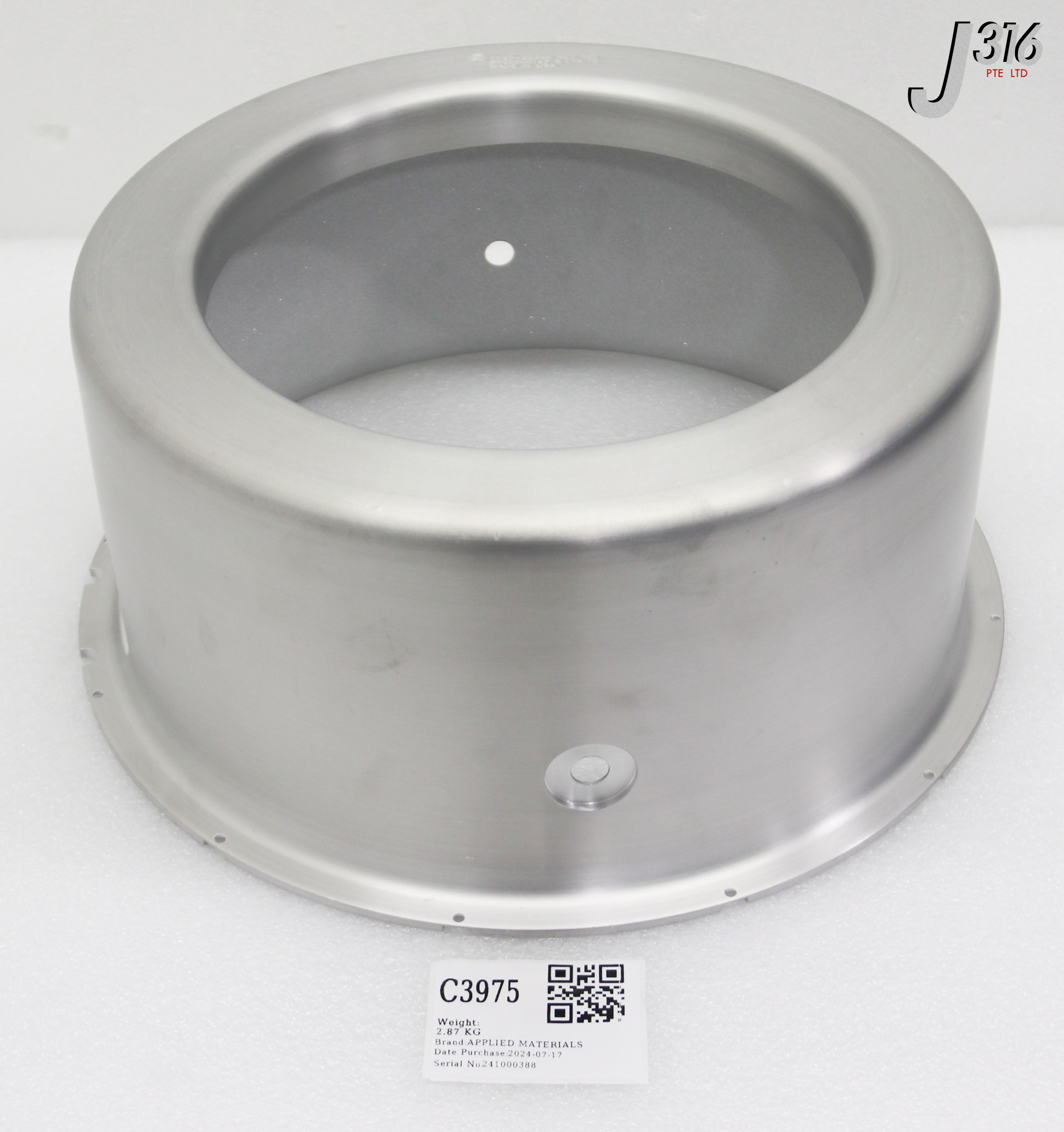 C3975 APPLIED MATERIALS SHIELD 8 101 .190 THK AL 3 SPRTS VECTR 0020-29344