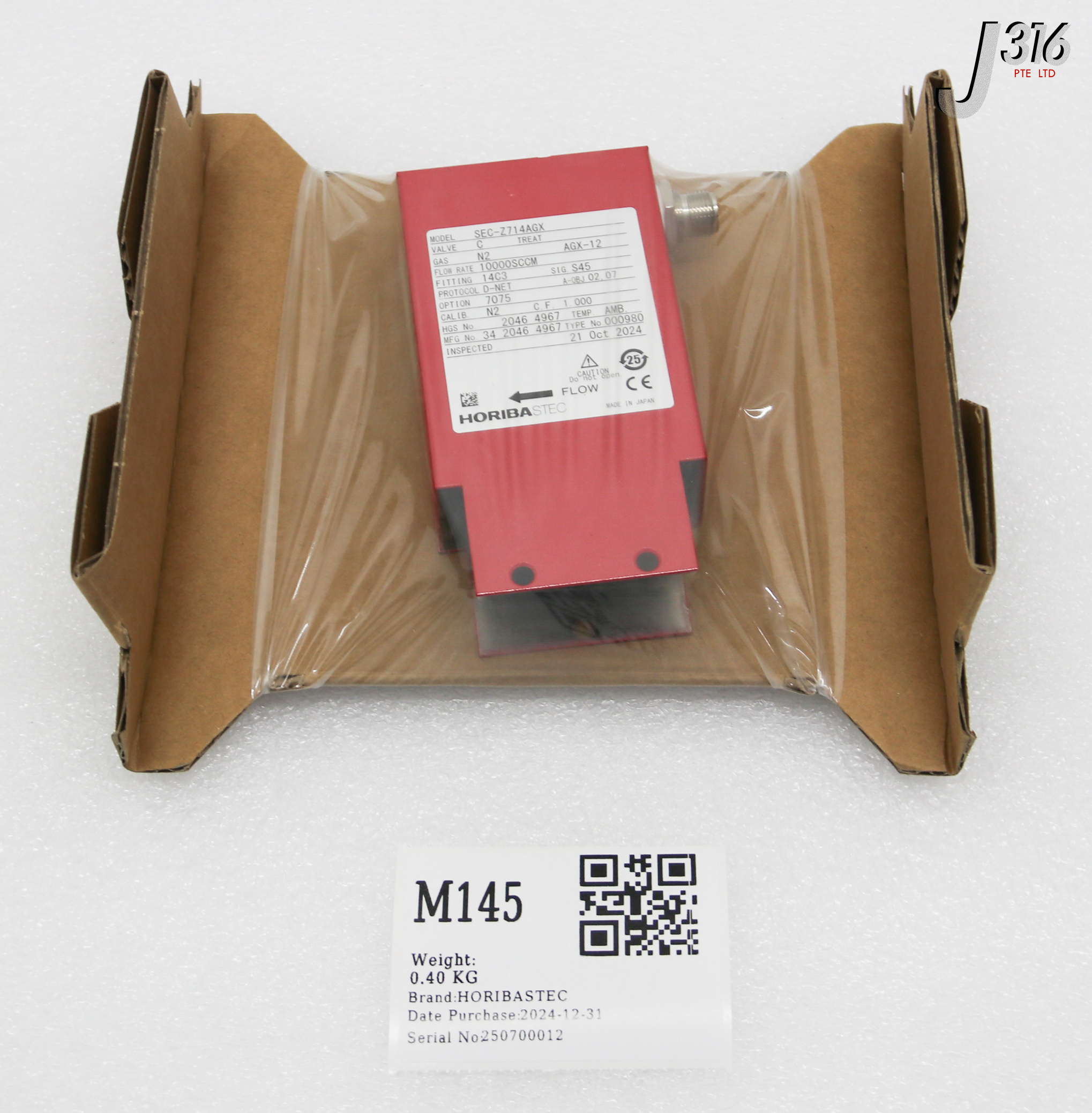 M145 HORIBASTEC MFC COVER PANEL, GAS: N2, RANGE: 10000SCCM (NEW) SEC-Z714AGX