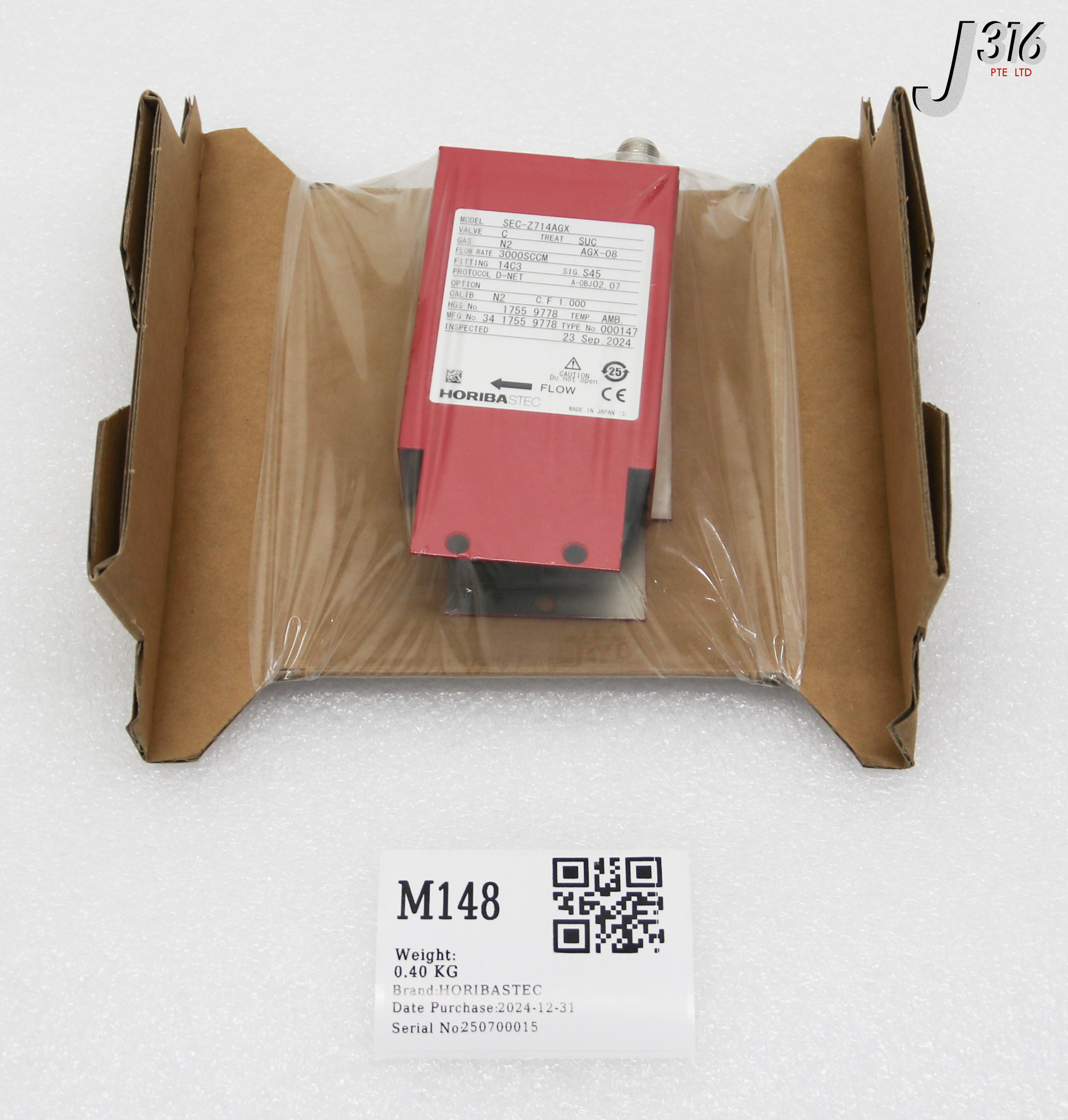 M148 HORIBASTEC MFC COVER PANEL, GAS: N2, RANGE: 3000SCCM (NEW) SEC-Z714AGX