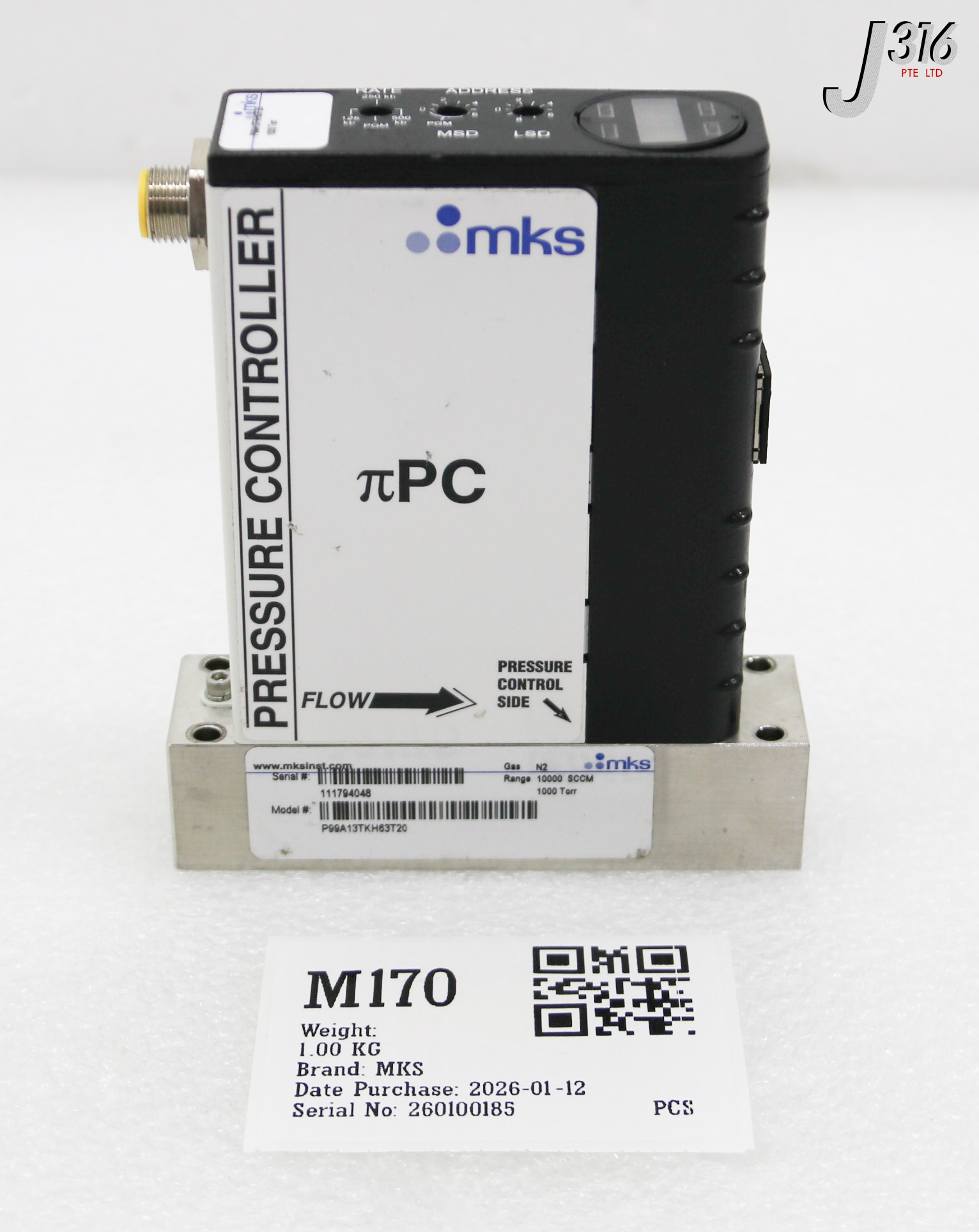 M170 MKS PRESSURE CONTROLLER P99A13TKH63T20