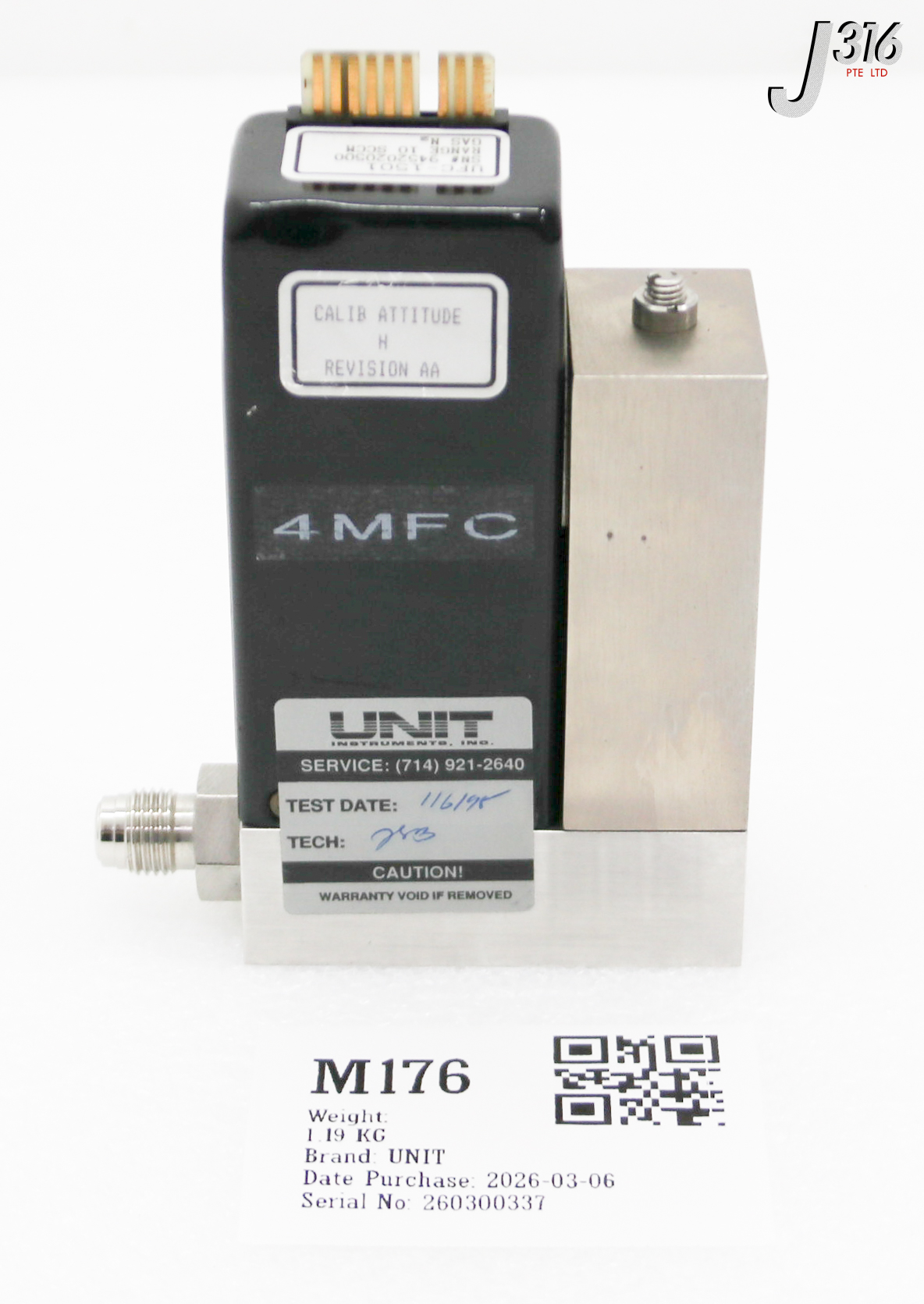 M176 UNIT MASS FLOW CONTROLLER UFC-1501