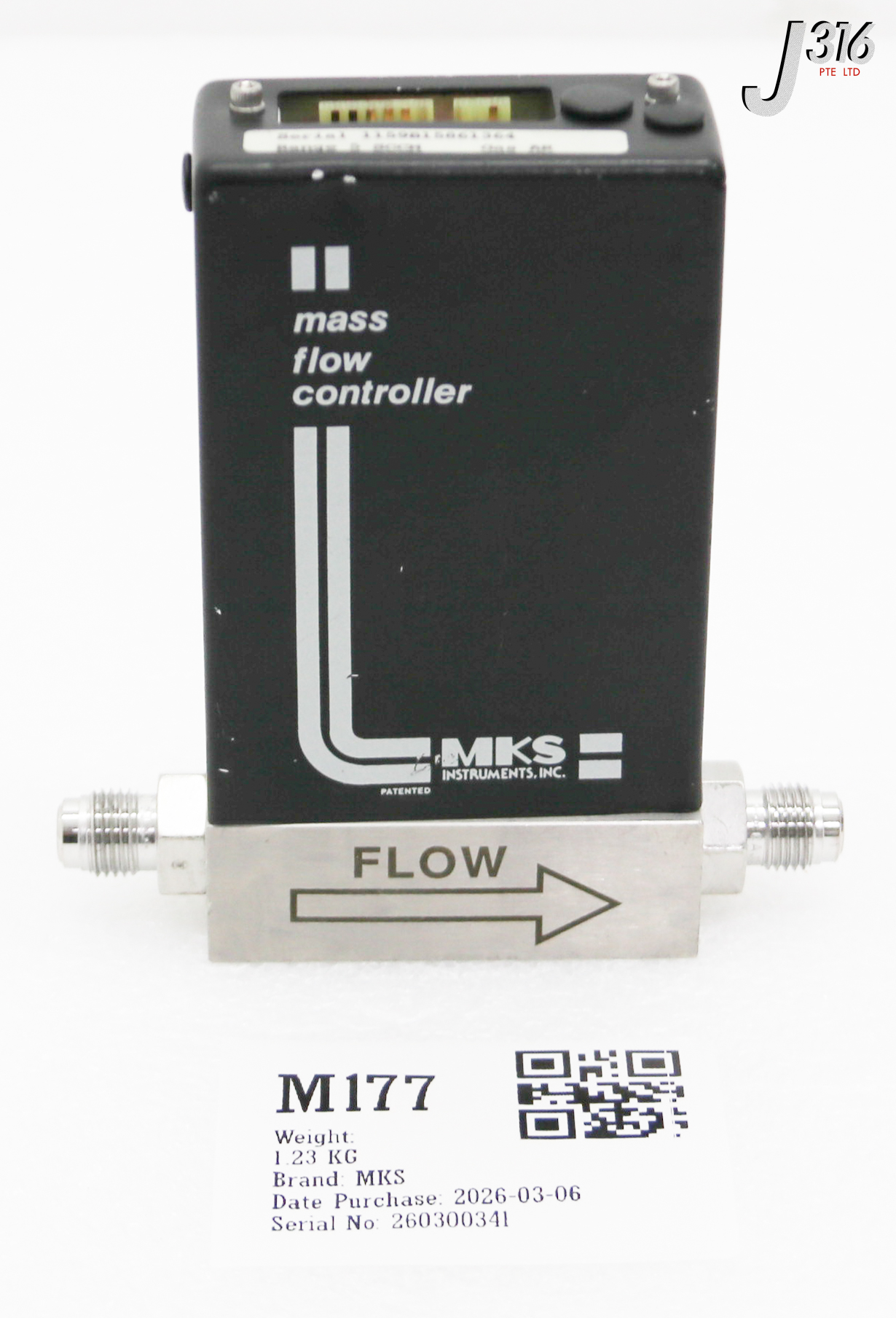 M177 MKS MASS FLOW CONTROLLER 1160B-11308