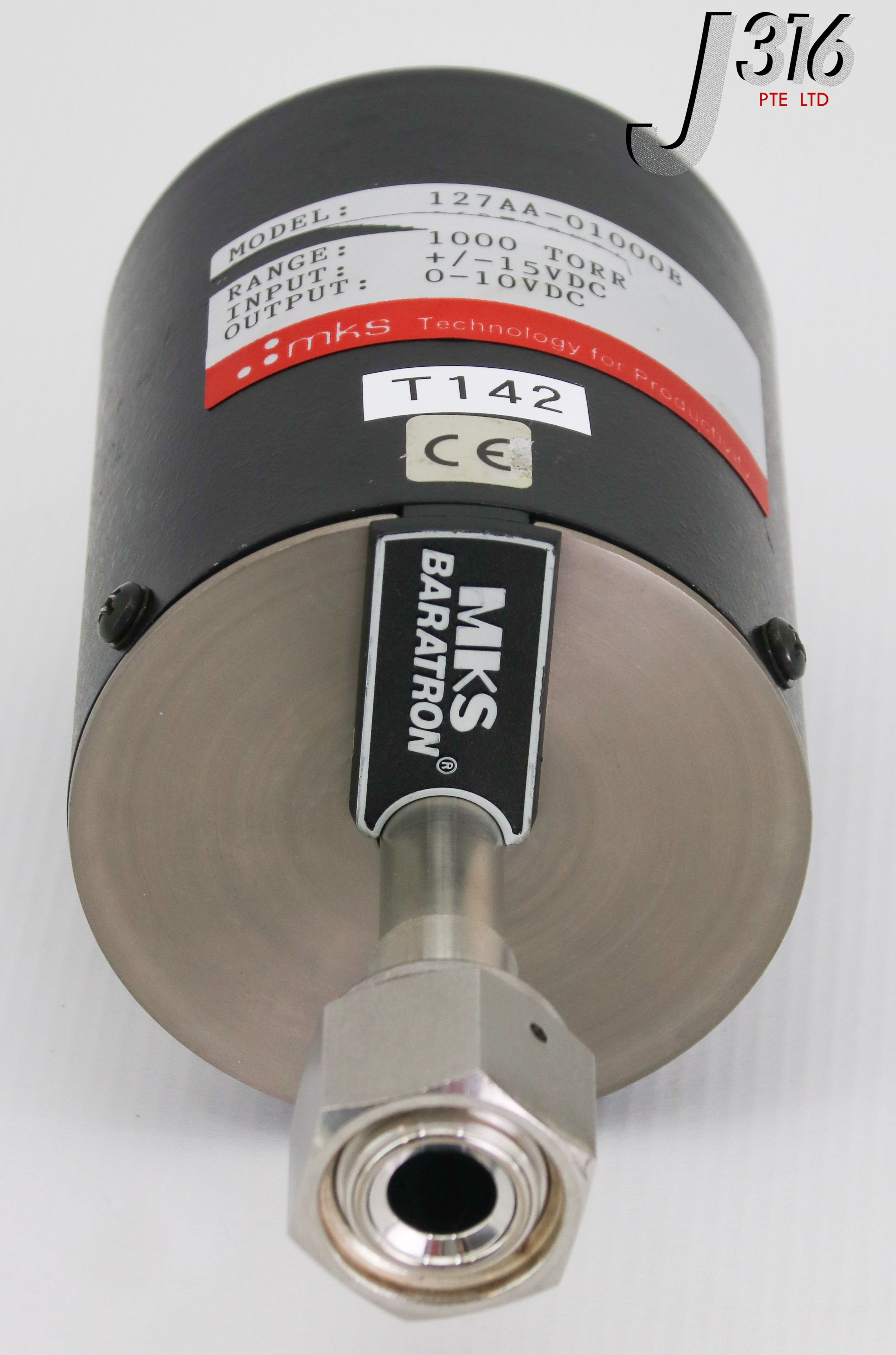 T142 MKS BARATRON PRESSURE TRANSDUCER,1000 TORR. 127AA-01000B