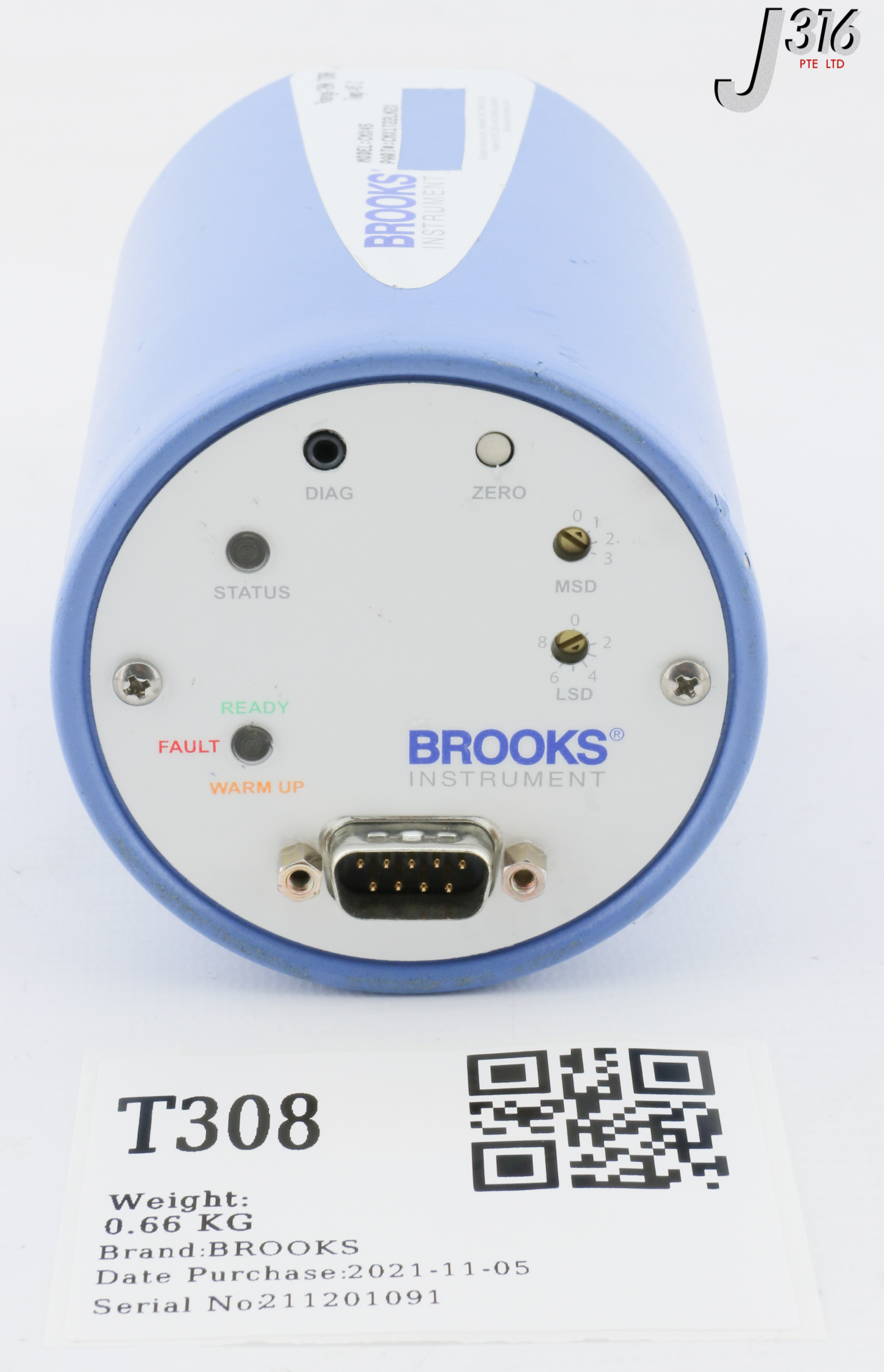 T308 BROOKS CAPACITANCE MANOMETER, XACTORR, P/N: CMX1T22LN2X, 200 TORR CMX45