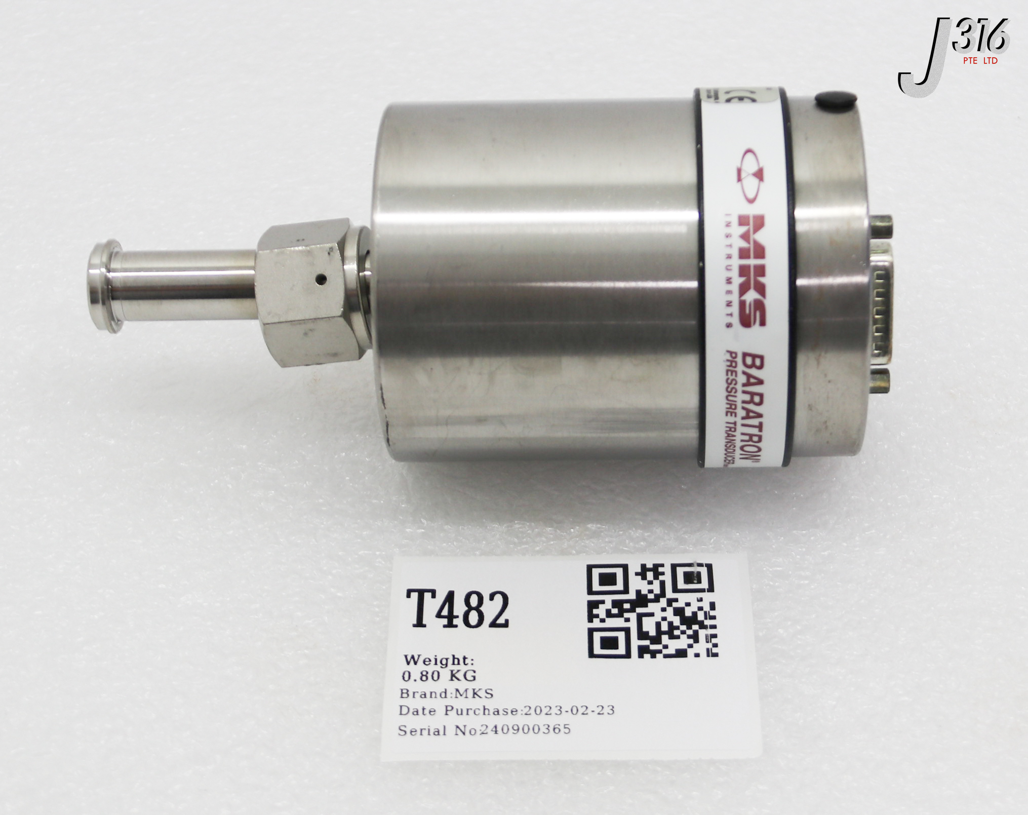 T482 MKS BARATRON CAPACITANCE MANOMETER, 0.1 TORR 627B.1TBD1B---S