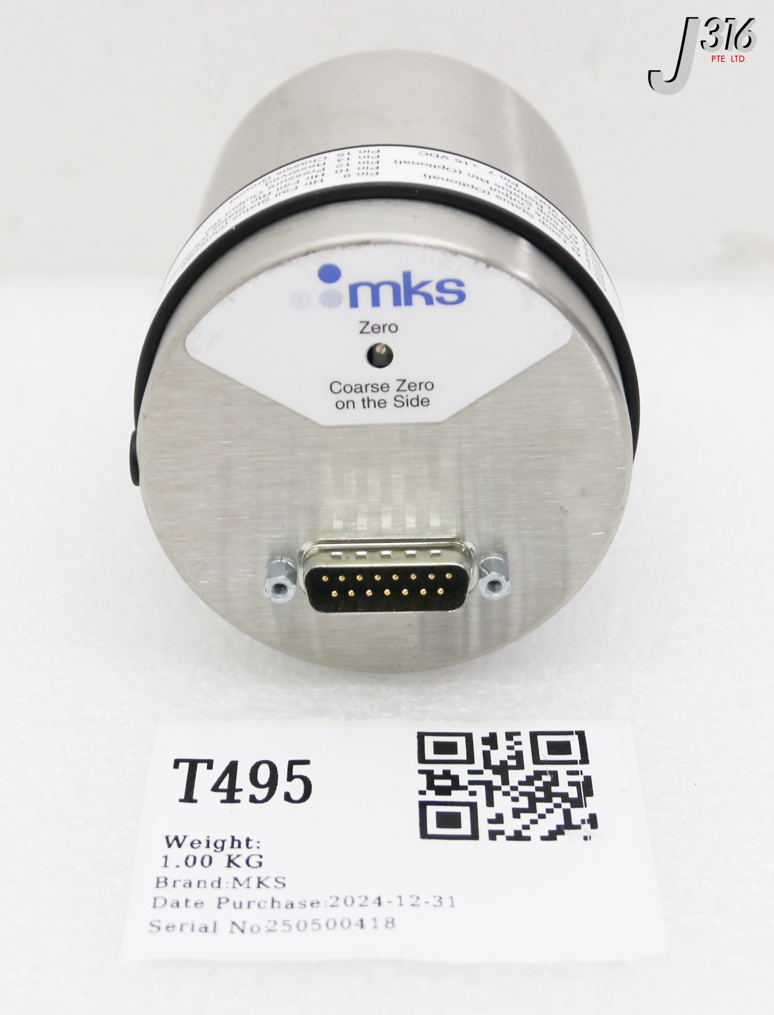 T495 MKS BARATRON CAPACITANCE MANOMETER, RANGE: 1 TORR 627F01TBC1B