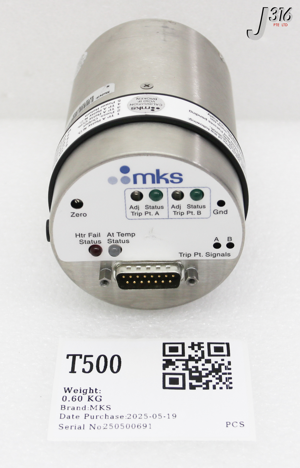 T500 MKS BARATRON CAPACITANCE MANOMETER, TYPE 631 631D13TBFPAB