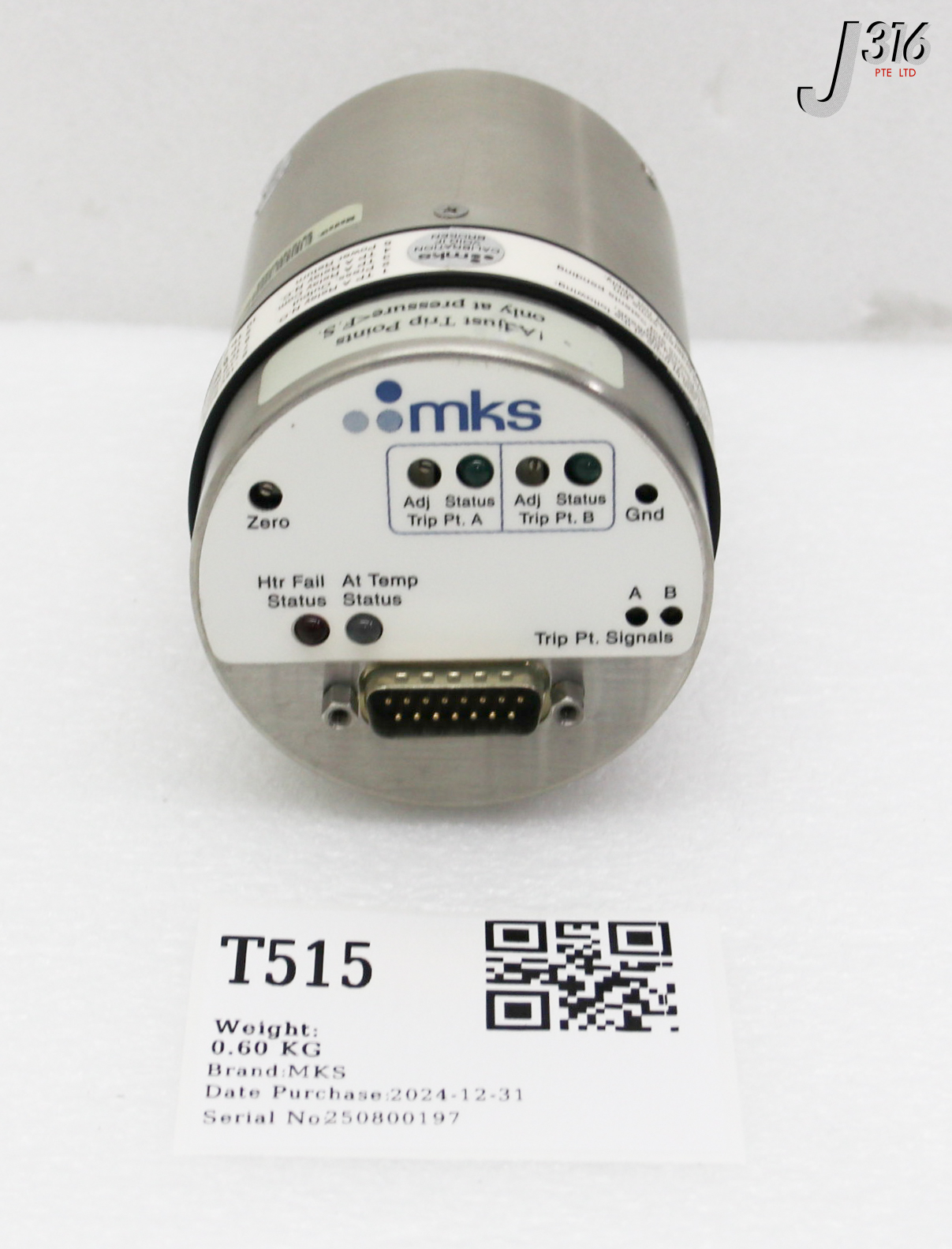 T515 MKS BARATRON CAPACITANCE MANOMETER TYPE 631, 133.32KPA 631C13T8FHBB