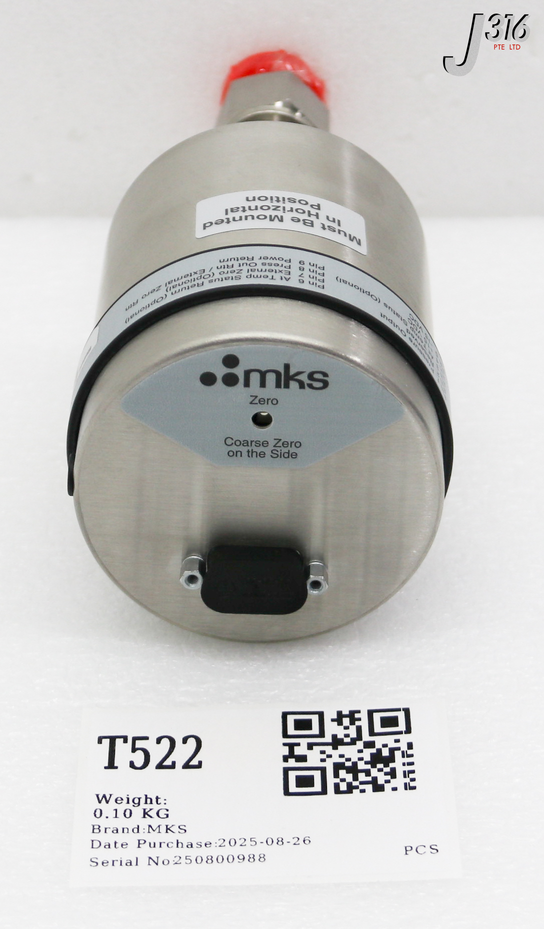 T522 MKS BARATRON ETCH MANOMETER .05 TORR (NEW) E29DU5TBFL5B